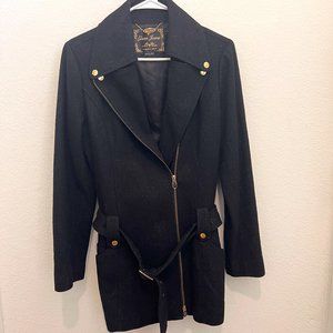 Price Drop! Guess Black Glitter Pea Coat